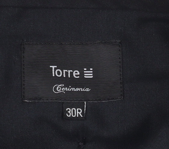 Mens UK Size 30R Torre Cerimonia Regular Fit Dress Pants Grey Trousers