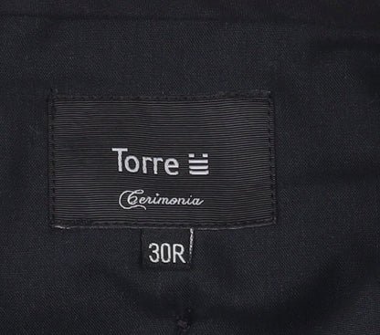 Mens UK Size 30R Torre Cerimonia Regular Fit Dress Pants Grey Trousers