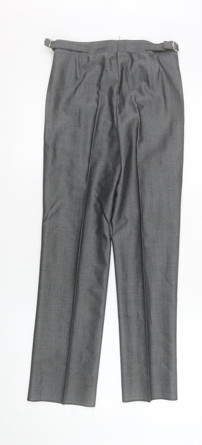 Mens UK Size 26R Torre Cerimonia Regular Fit Dress Pants Grey Trousers