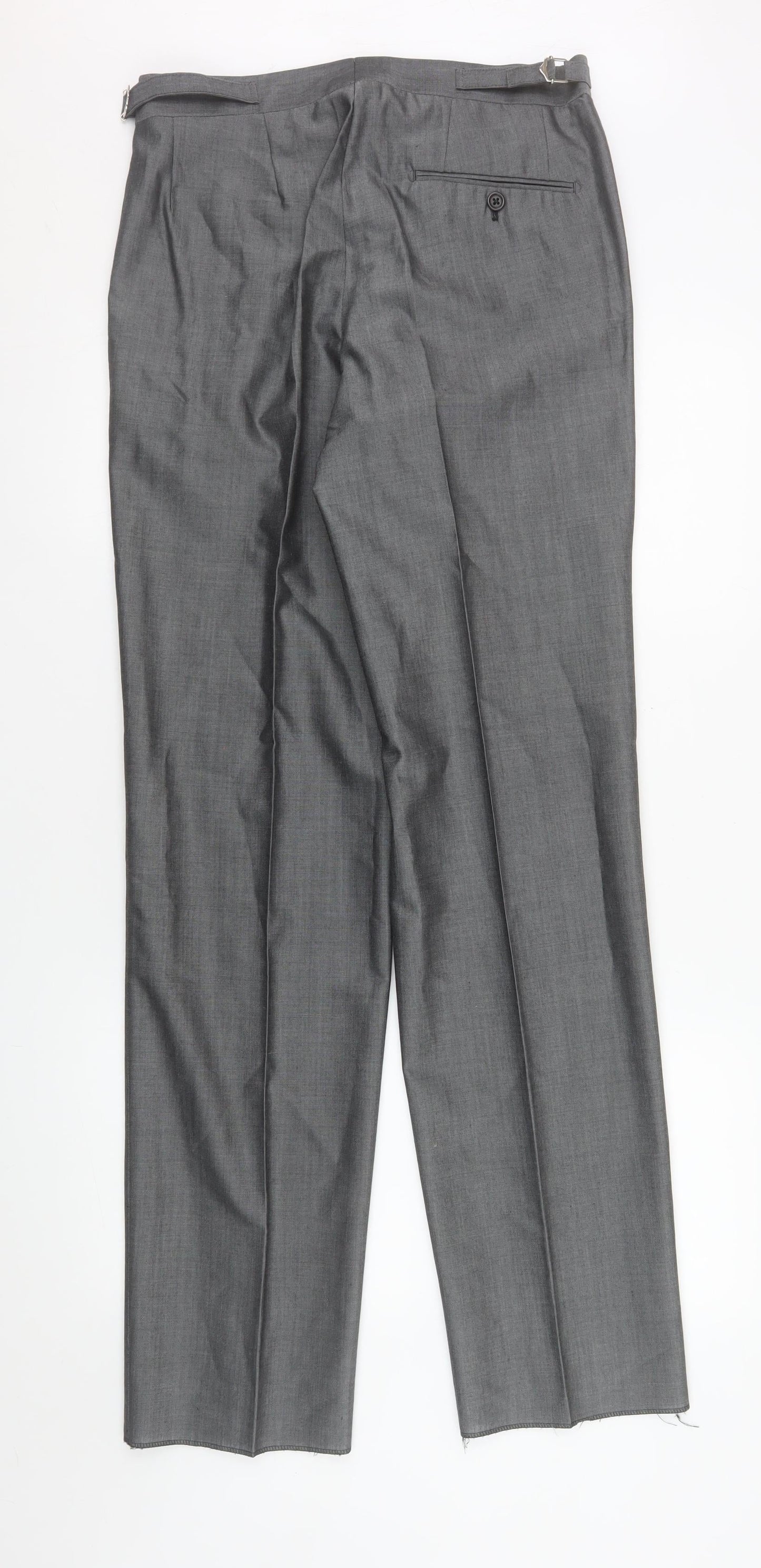 Mens UK Size L Torre Cerimonia Regular Fit Dress Pants Grey Trousers