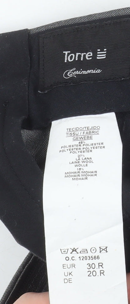 Boys UK Size 20R Torre Regular Fit Dress Pants Grey Trousers