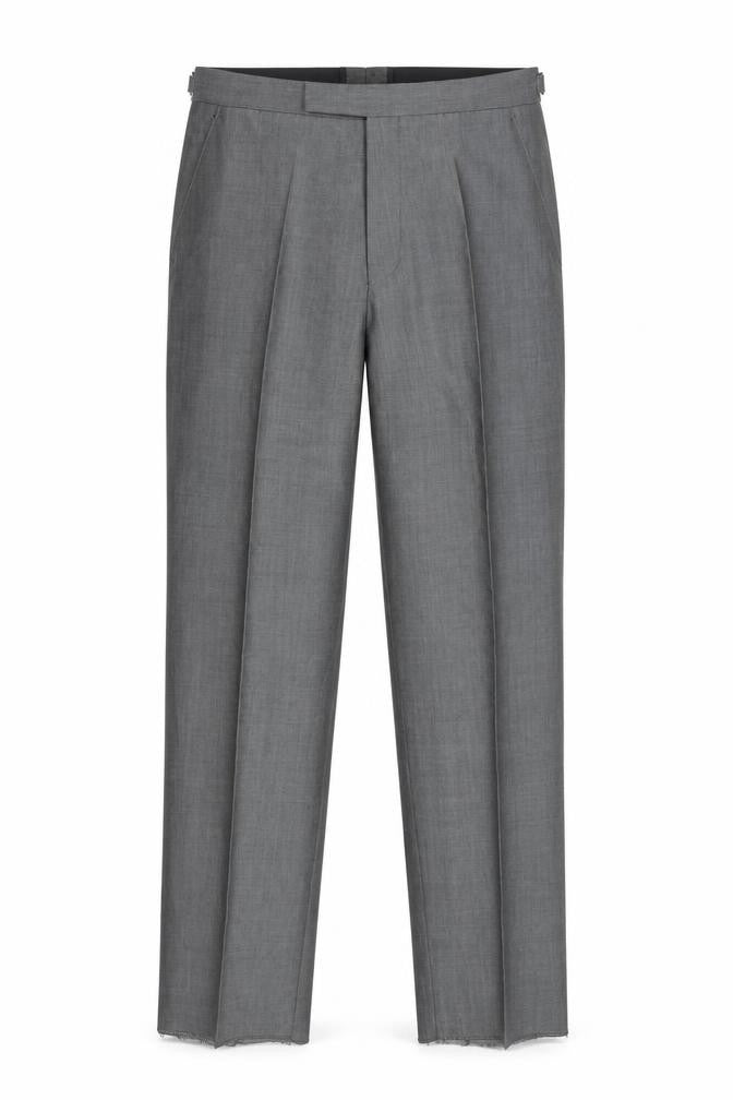 Mens UK Size 32R Torre Cerimonia Regular Fit Dress Pants Grey Trousers