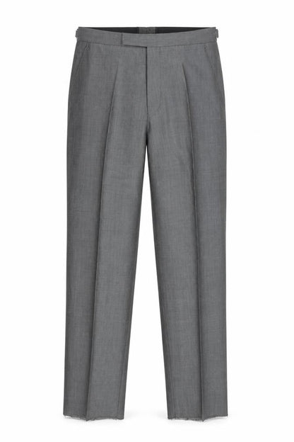 Mens UK Size 32R Torre Cerimonia Regular Fit Dress Pants Grey Trousers
