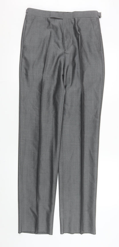 Mens UK Size XL Torre Regular Fit Dress Pants Grey Trousers