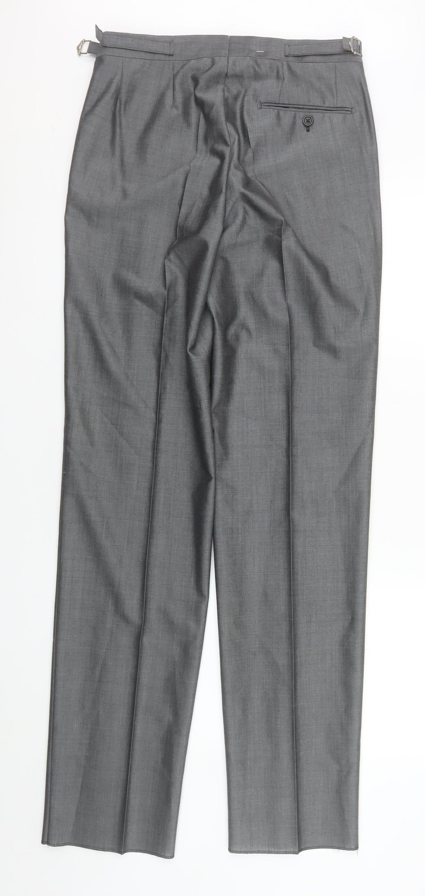 Mens UK Size XL Torre Regular Fit Dress Pants Grey Trousers