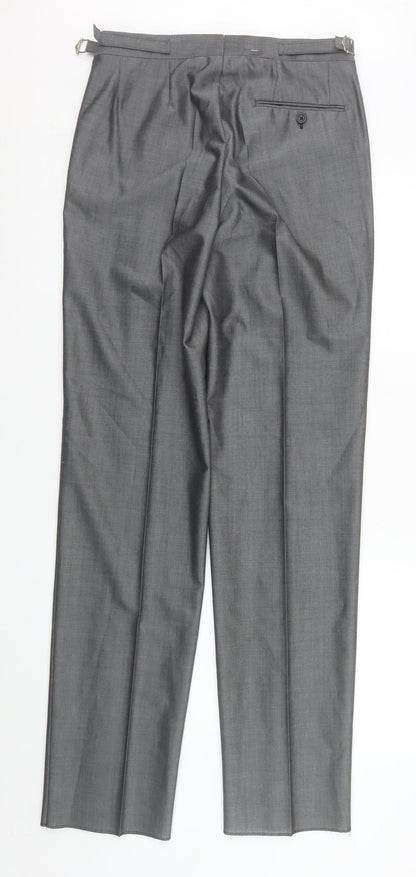 Mens UK Size XL Torre Regular Fit Dress Pants Grey Trousers