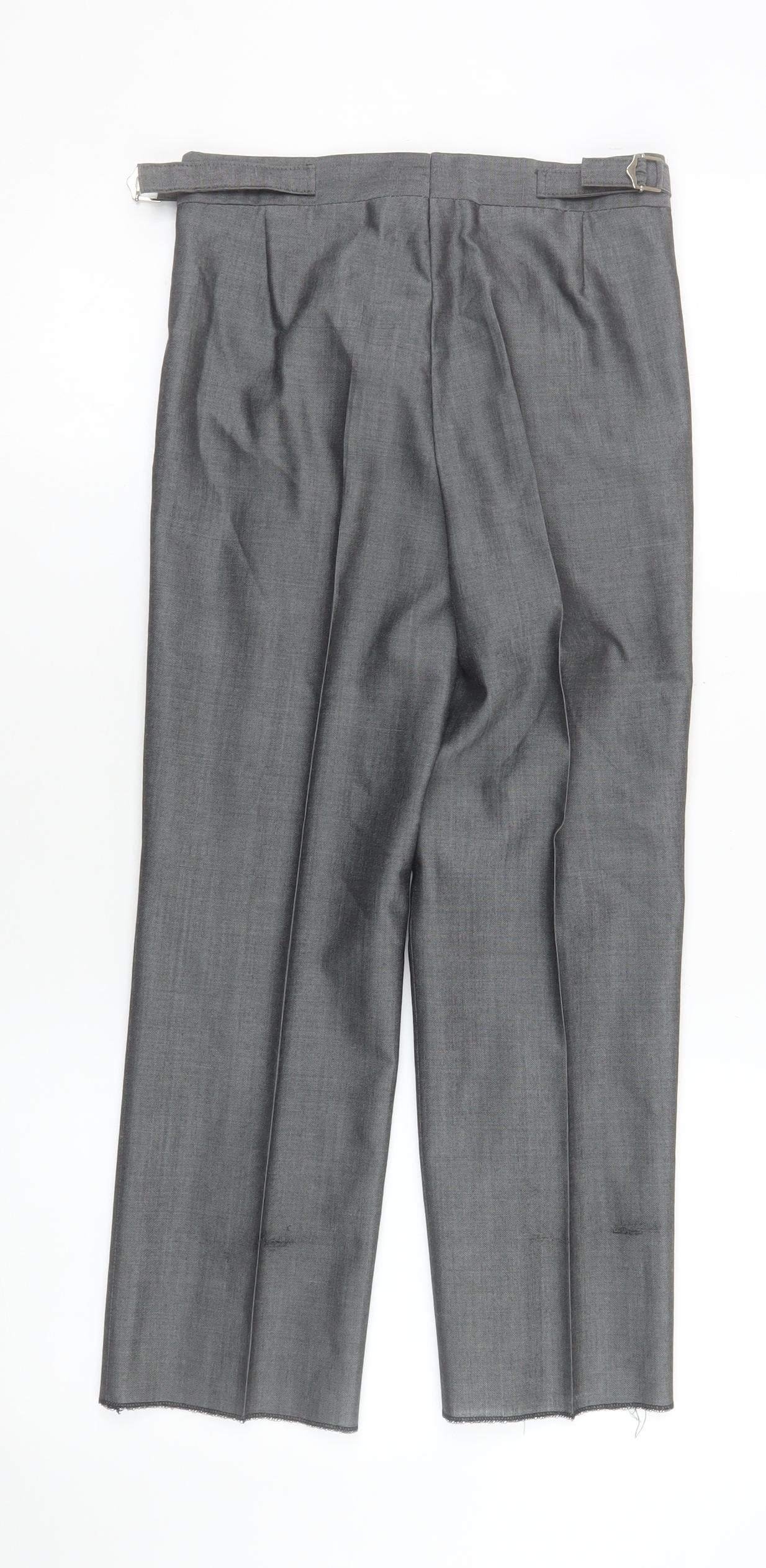Boys UK Size 14 Years Torre Regular Fit Dress Pants Grey Trousers