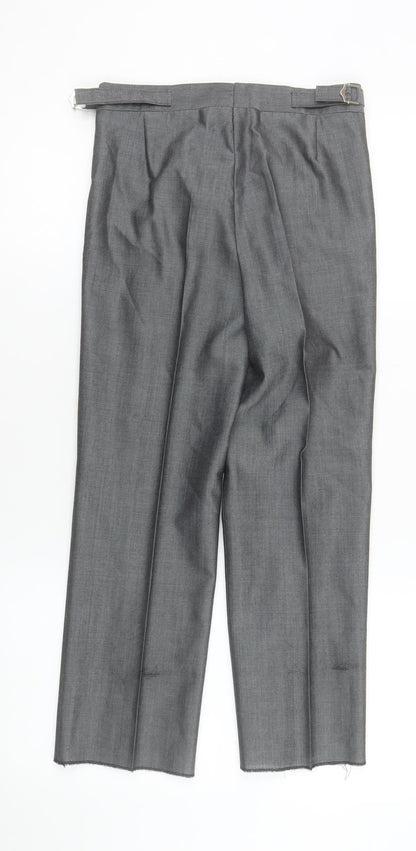 Boys UK Size 14 Years Torre Regular Fit Dress Pants Grey Trousers