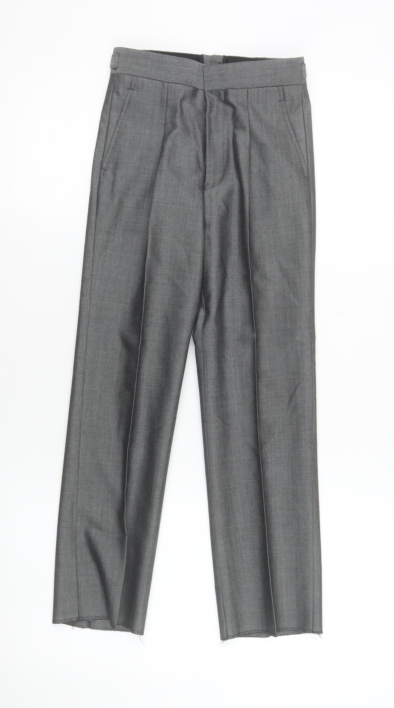 Boys UK Size 22R Torre Classic Fit Dress Pants Grey Trousers