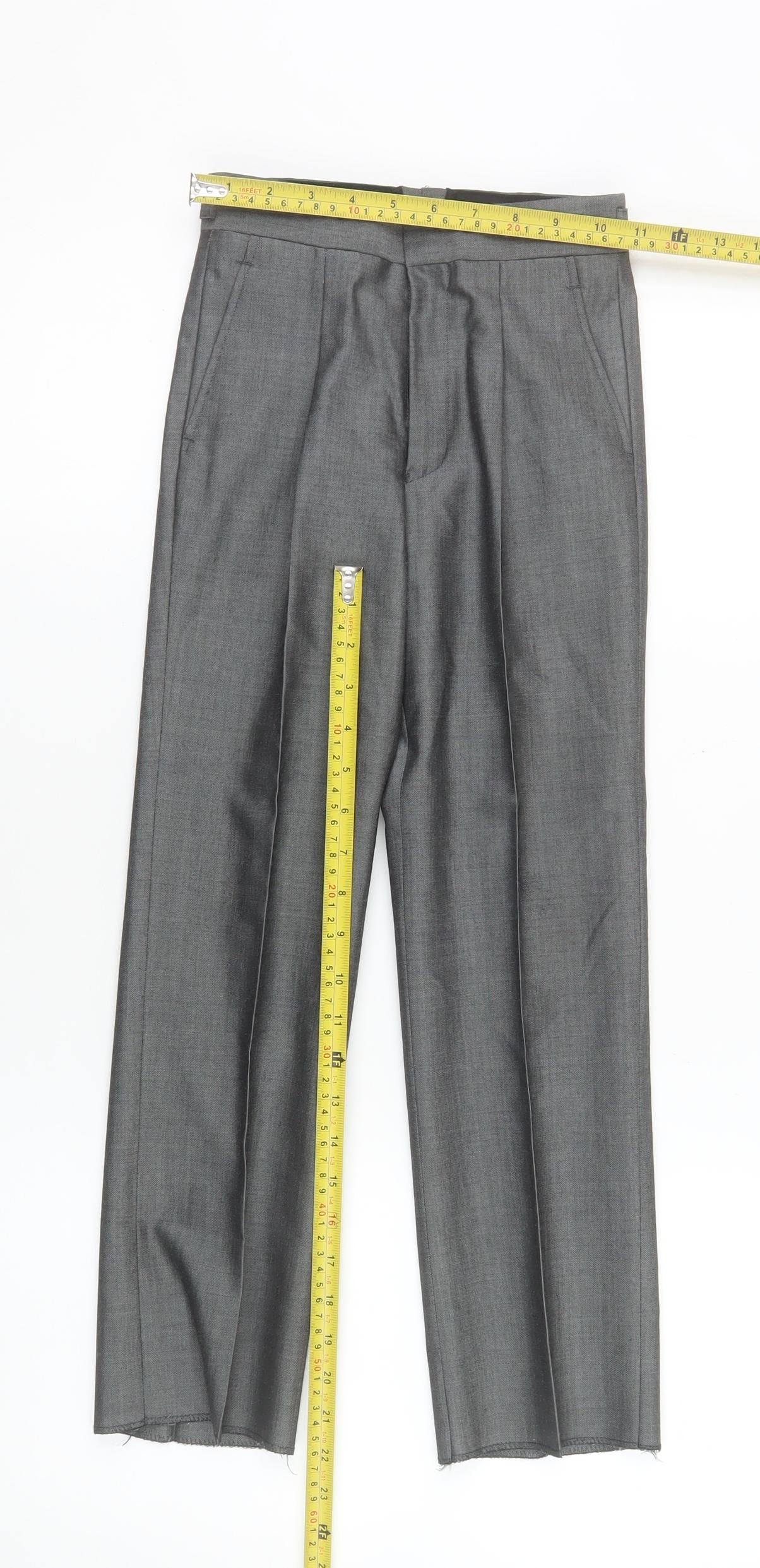 Boys UK Size 22R Torre Classic Fit Dress Pants Grey Trousers