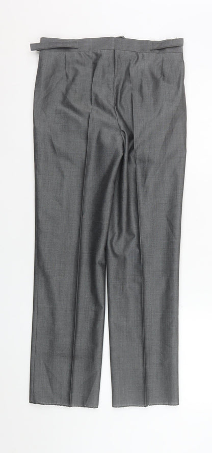 Boys UK Size 28 in Torre Regular Fit Dress Pants Grey Trousers