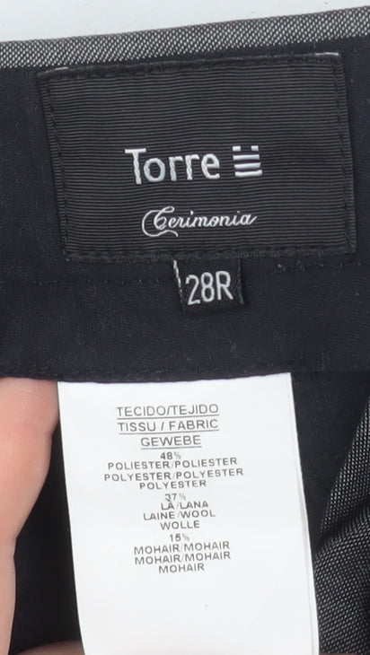 Boys UK Size 28 in Torre Regular Fit Dress Pants Grey Trousers