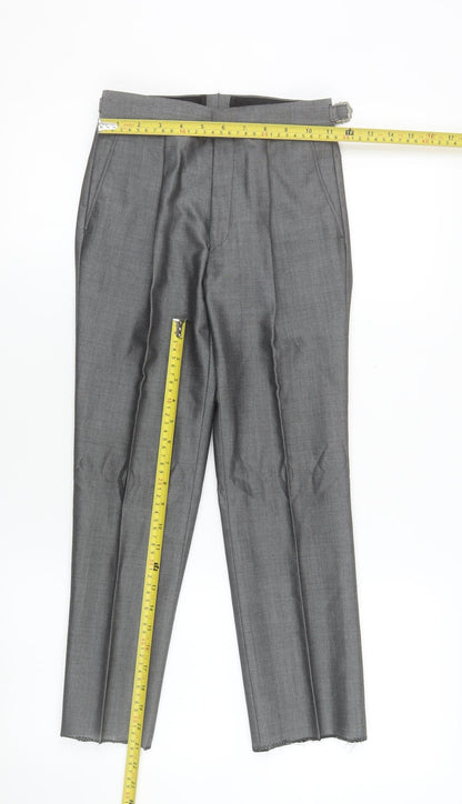 Boys UK Size 24 in Torre Regular Fit Dress Pants Grey Trousers