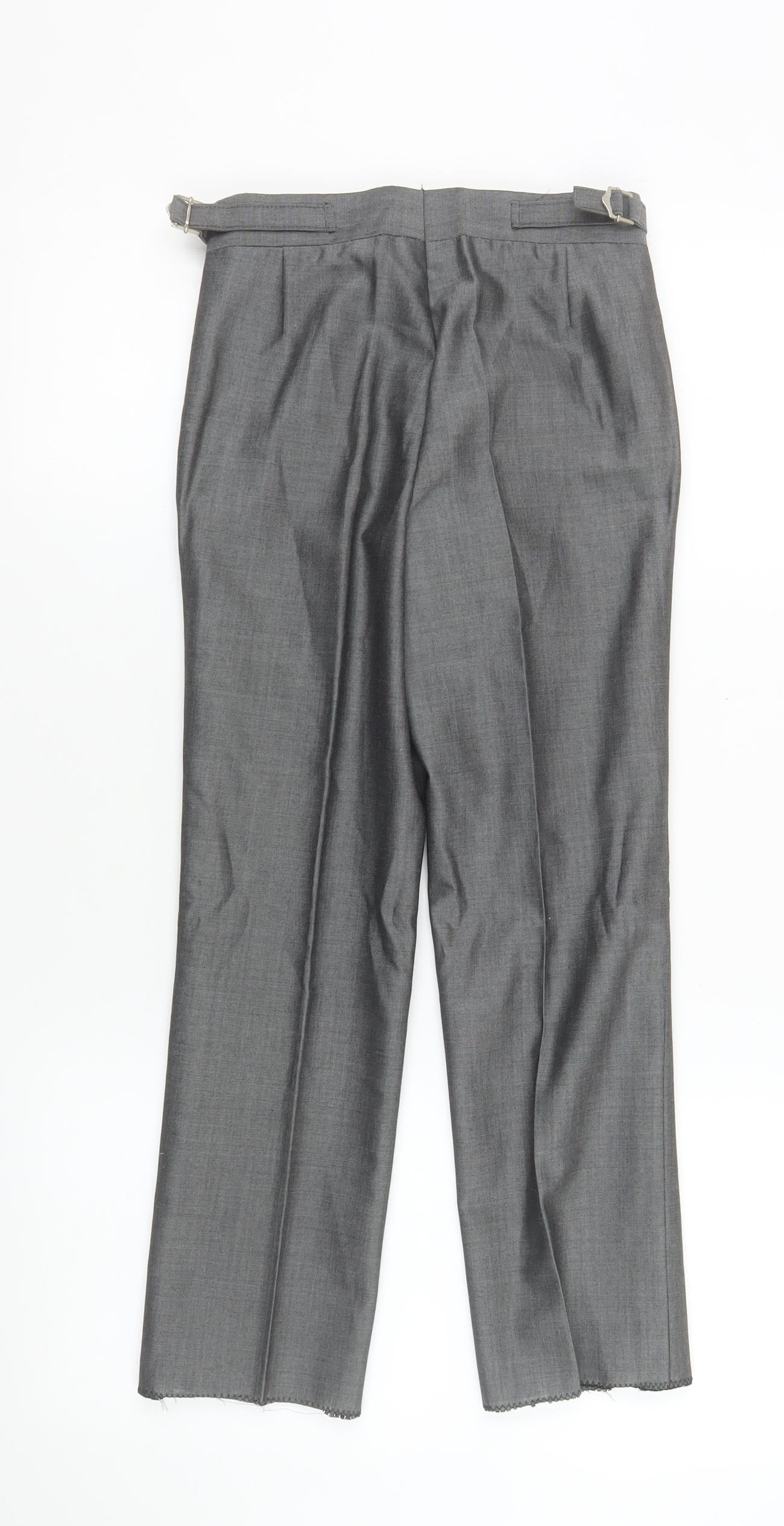 Boys UK Size 24 in Torre Regular Fit Dress Pants Grey Trousers