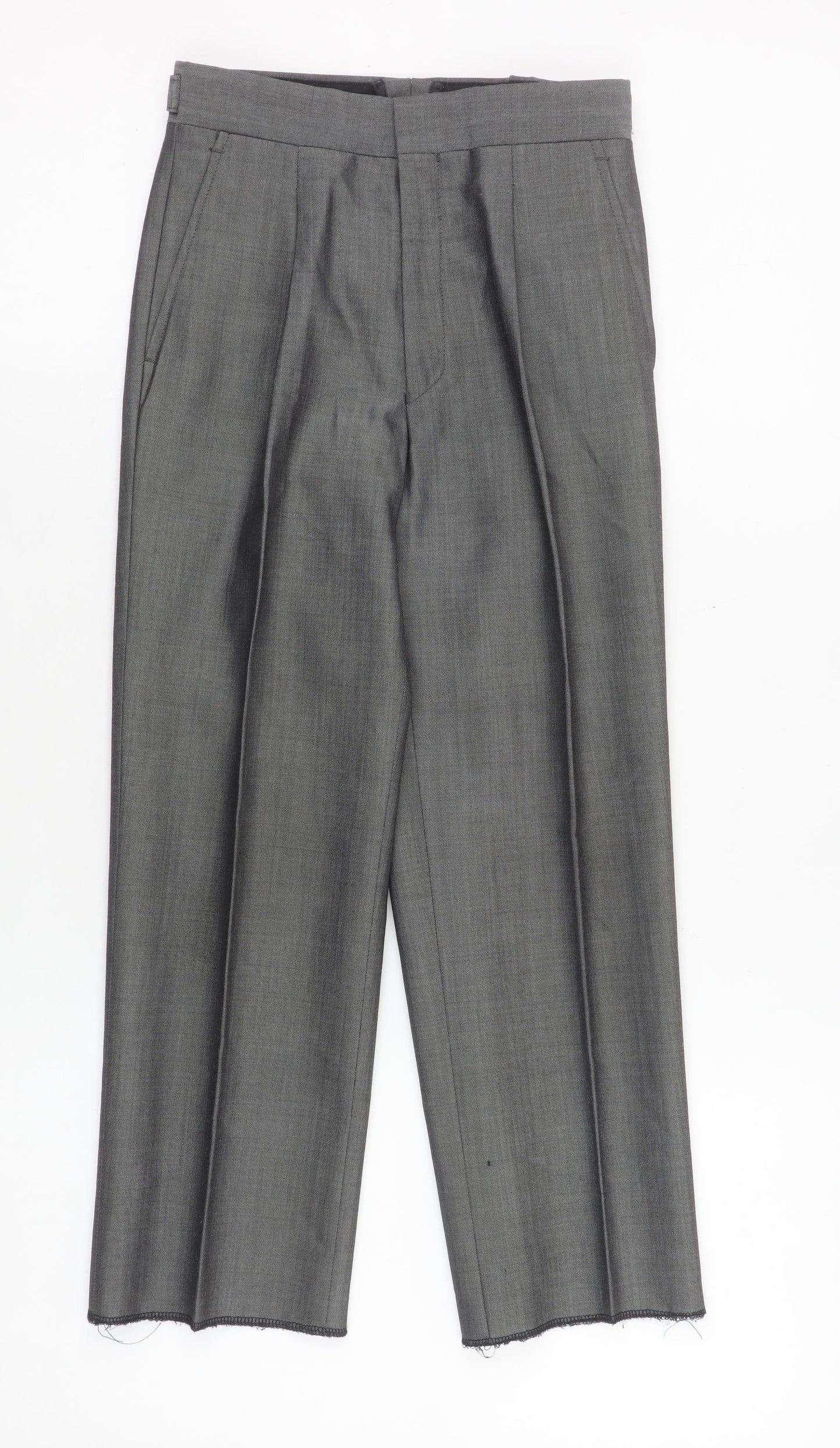 Boys UK Size 24 in Torre Regular Fit Dress Pants Grey Trousers