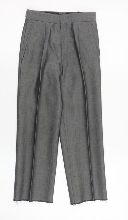 Boys UK Size 24 in Torre Regular Fit Dress Pants Grey Trousers