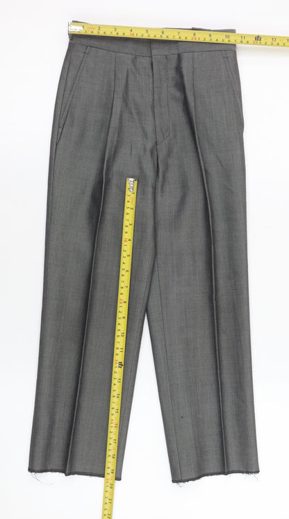 Boys UK Size 24 in Torre Regular Fit Dress Pants Grey Trousers