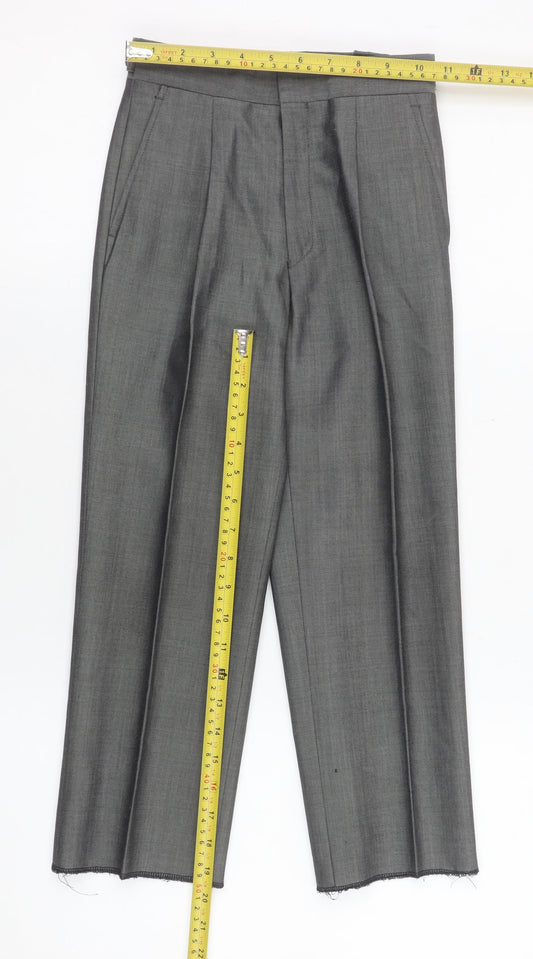 Boys UK Size 24 in Torre Regular Fit Dress Pants Grey Trousers