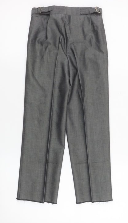 Boys UK Size 24 in Torre Regular Fit Dress Pants Grey Trousers
