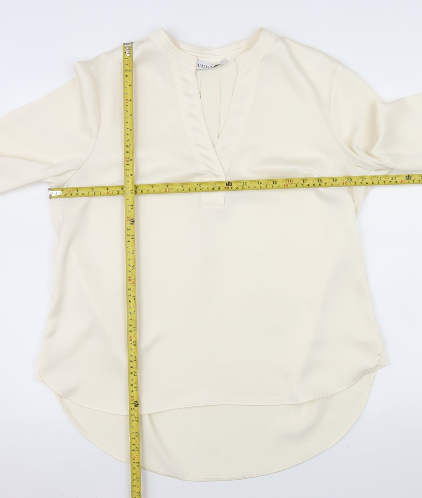 Womens UK Size 14 Gallery Ivory Tunic Blouse