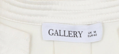 Womens UK Size 14 Gallery Ivory Tunic Blouse