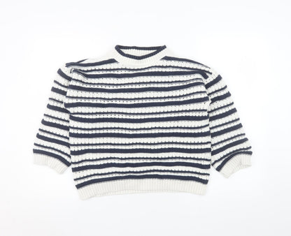 Womens UK Size M F&F White Pullover Jumper