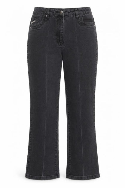 David Emanuel Women's Black Straight Jeans Size 10 Stretch Denim