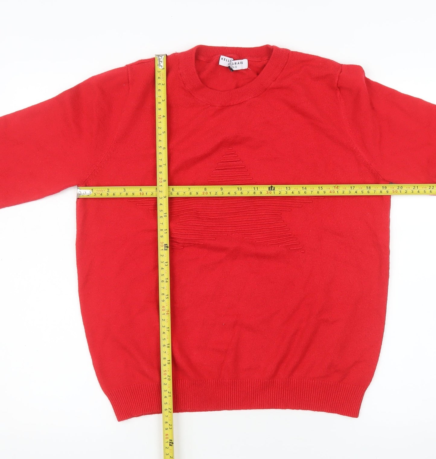 Womens UK Size L Kelly & Grace Red Pullover Jumper