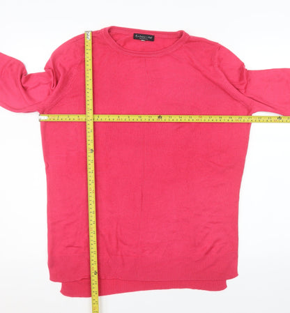 Womens UK Size 10 F&F Pink Pullover Jumper