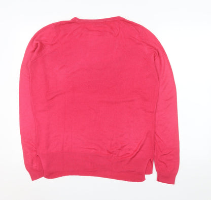 Womens UK Size 10 F&F Pink Pullover Jumper