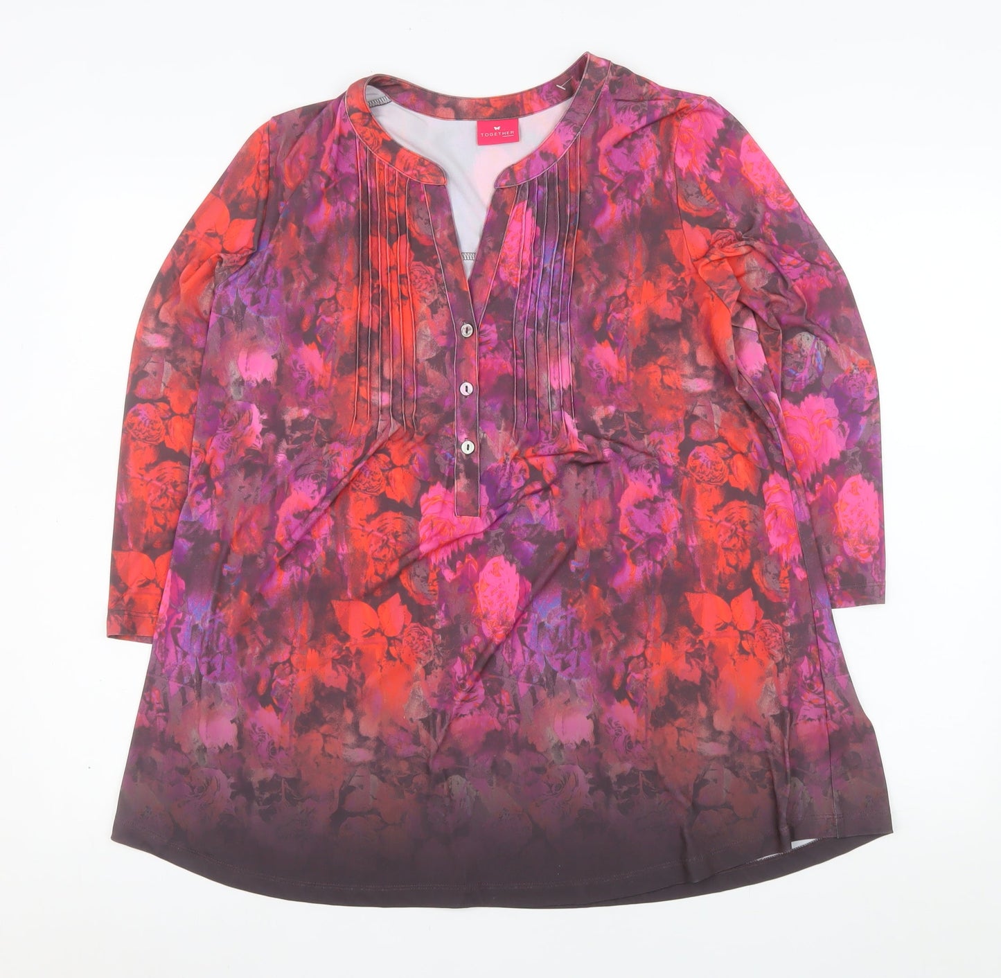 Womens UK Size M Together Multicoloured Tunic Blouse