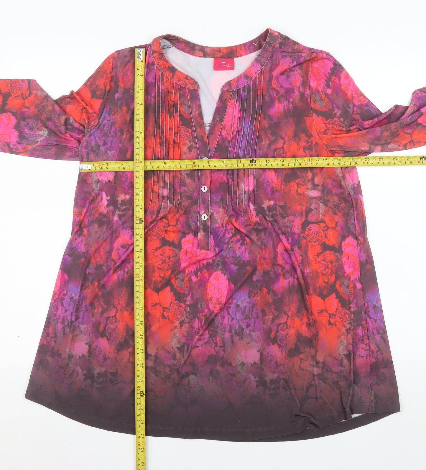 Womens UK Size M Together Multicoloured Tunic Blouse
