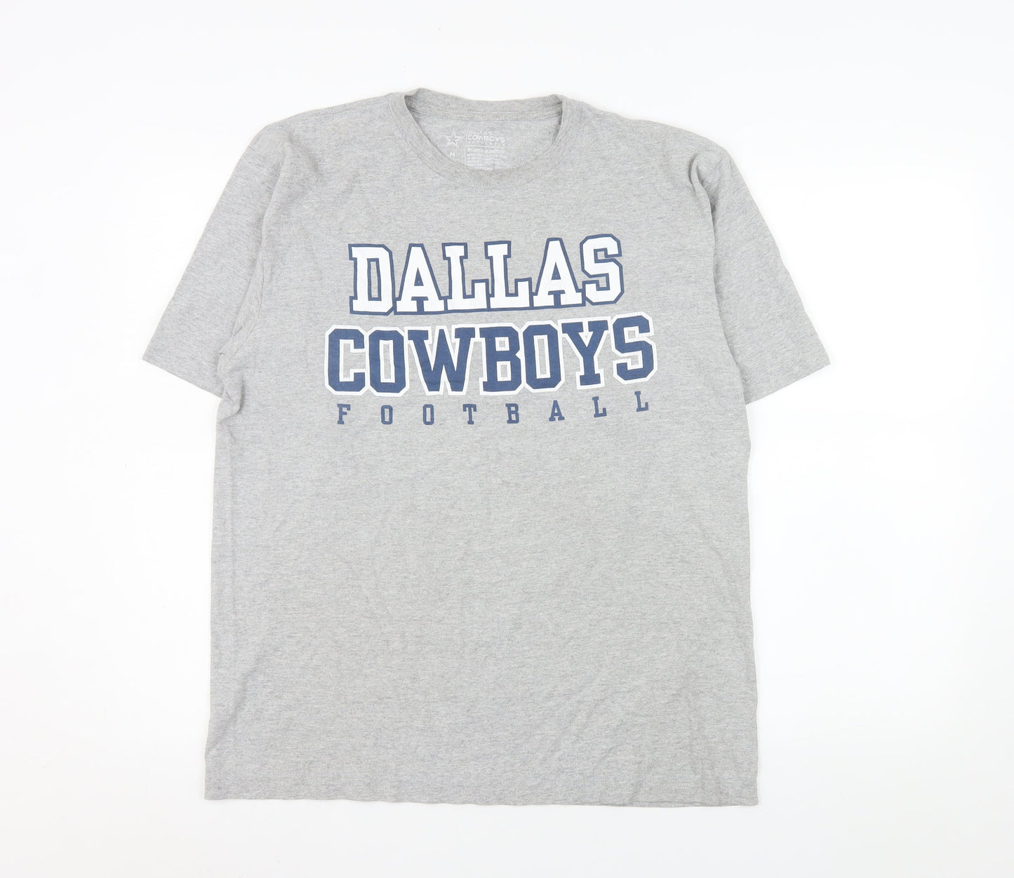 Mens UK Size M Dallas Cowboys Authentic Grey  T-Shirt
