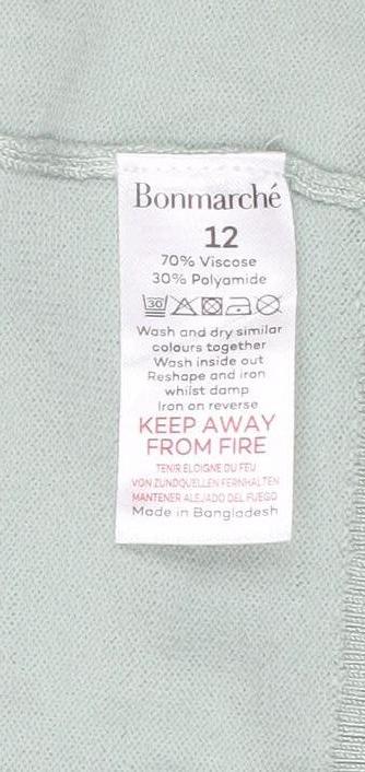 Womens UK Size 12 Bonmarché Green Cardigan Jumper