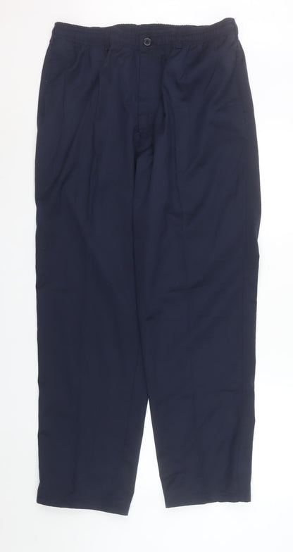 Mens UK Size 40R Champion Regular Fit CasualWorkwearBusiness Blue Trousers