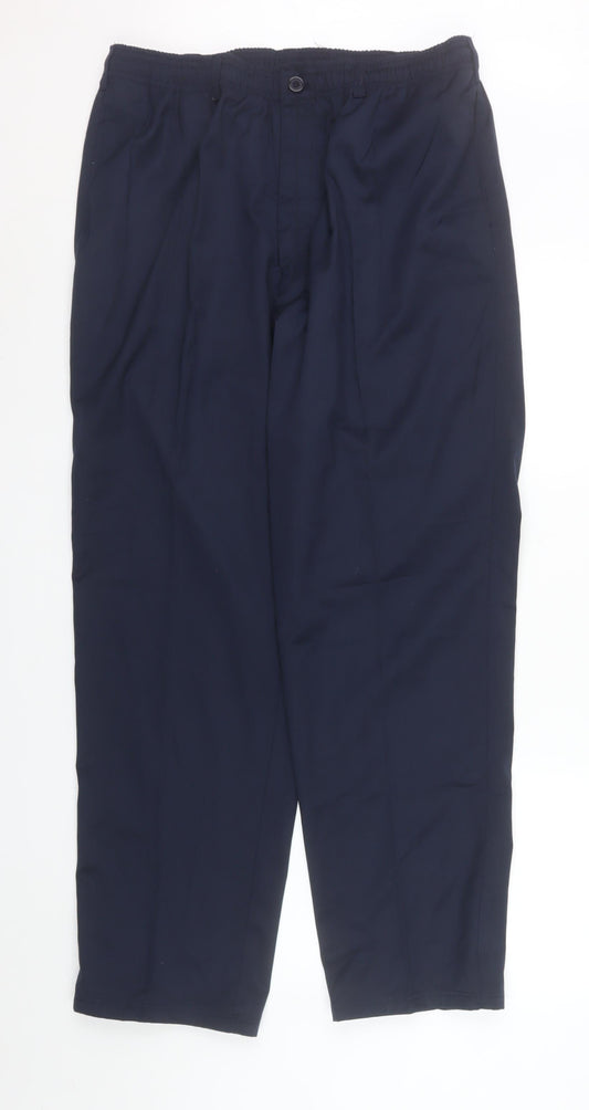 Mens UK Size 40R Champion Regular Fit CasualWorkwearBusiness Blue Trousers
