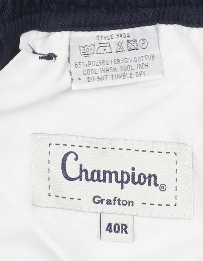 Mens UK Size 40R Champion Regular Fit Chino Blue Trousers