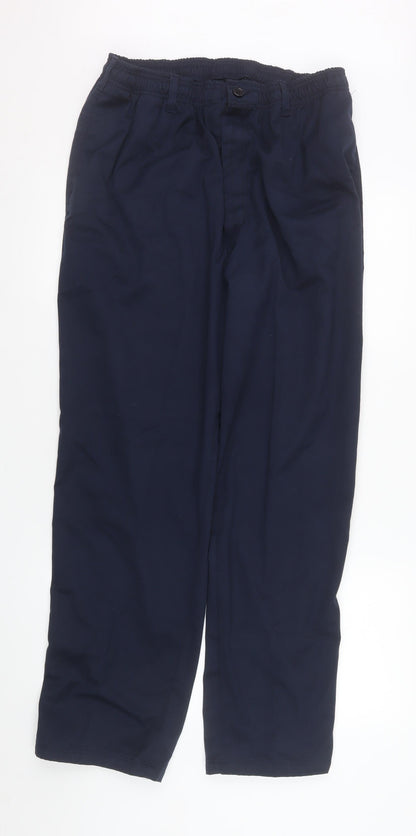 Mens UK Size 40R Champion Regular Fit Casual Workwear Travel Blue Trousers