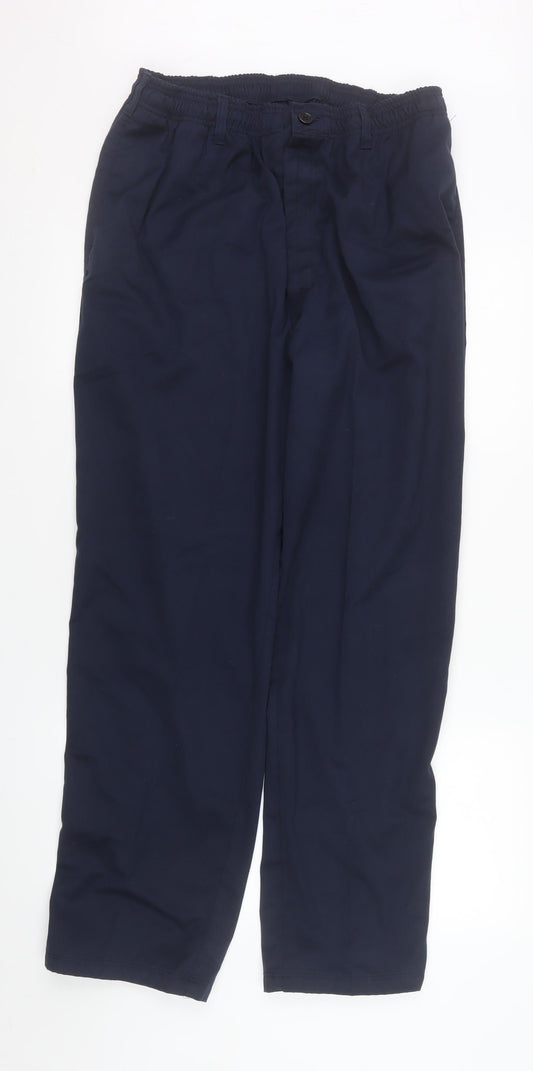 Mens UK Size 40R Champion Regular Fit Casual Workwear Travel Blue Trousers