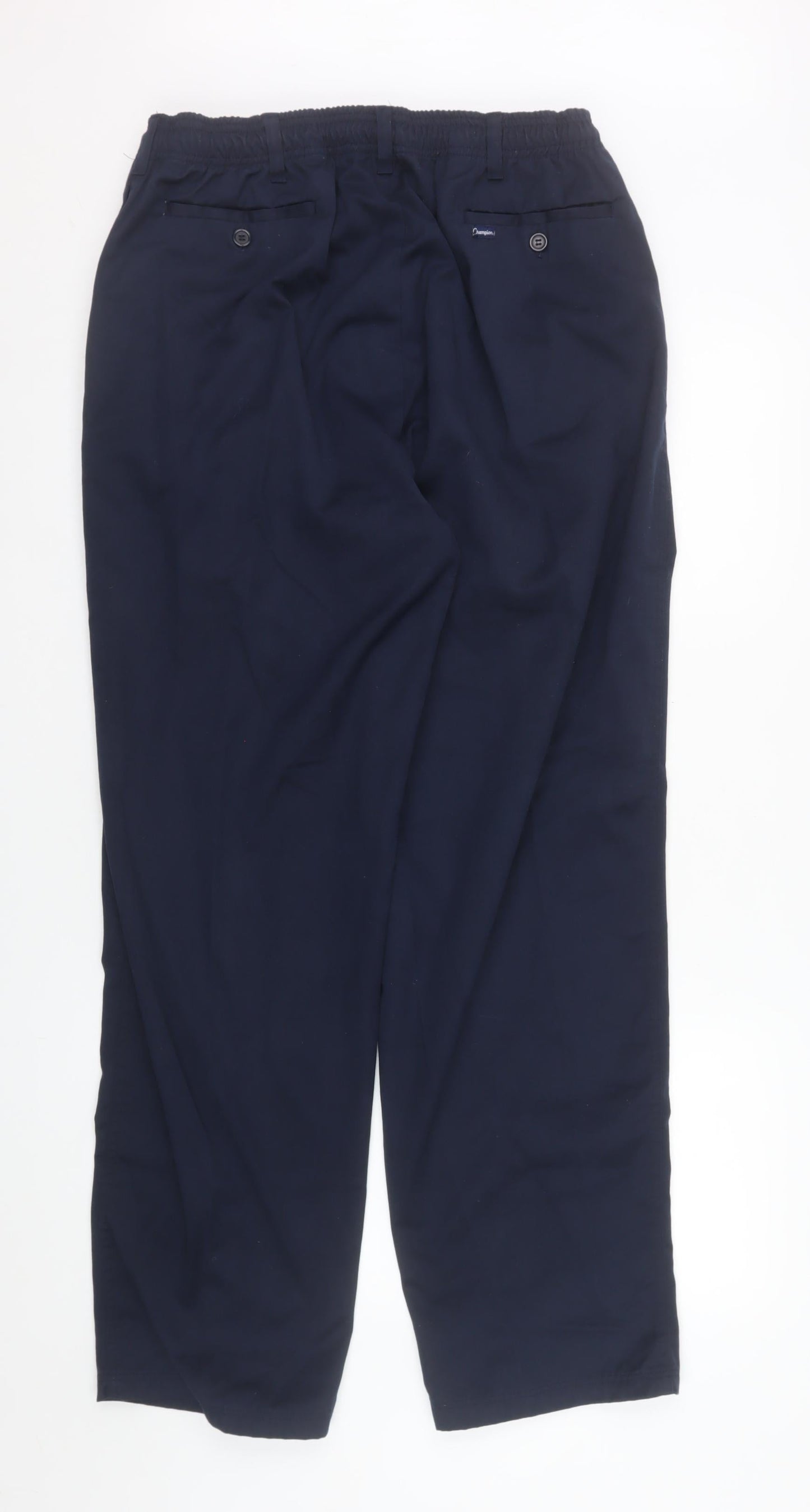 Mens UK Size 40R Champion Regular Fit Casual Workwear Travel Blue Trousers