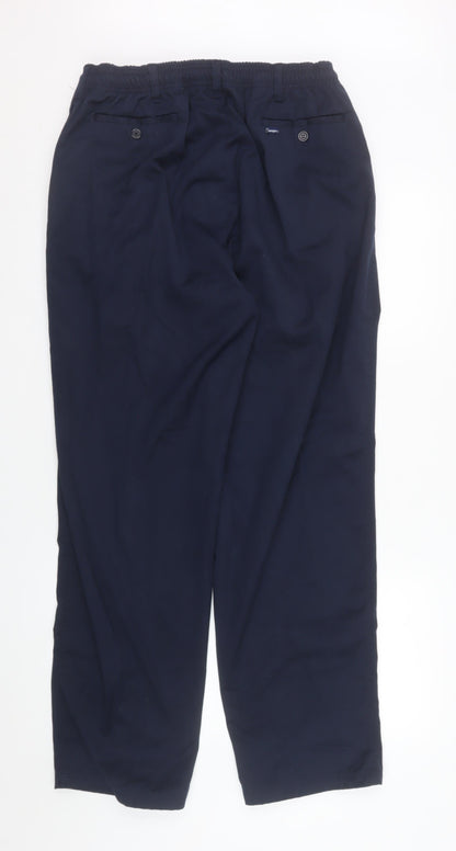 Mens UK Size 40R Champion Regular Fit Casual Workwear Travel Blue Trousers