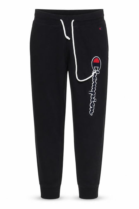 Mens UK Size S Champion Regular Fit Jogger Black Trousers
