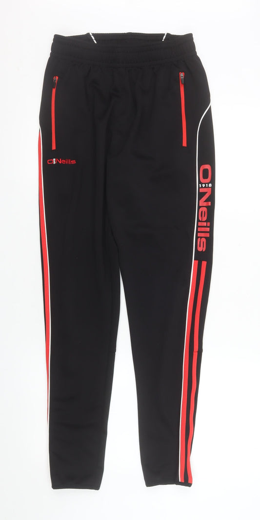 Mens UK Size S O'Neills Slim Fit Track Pants Black Trousers
