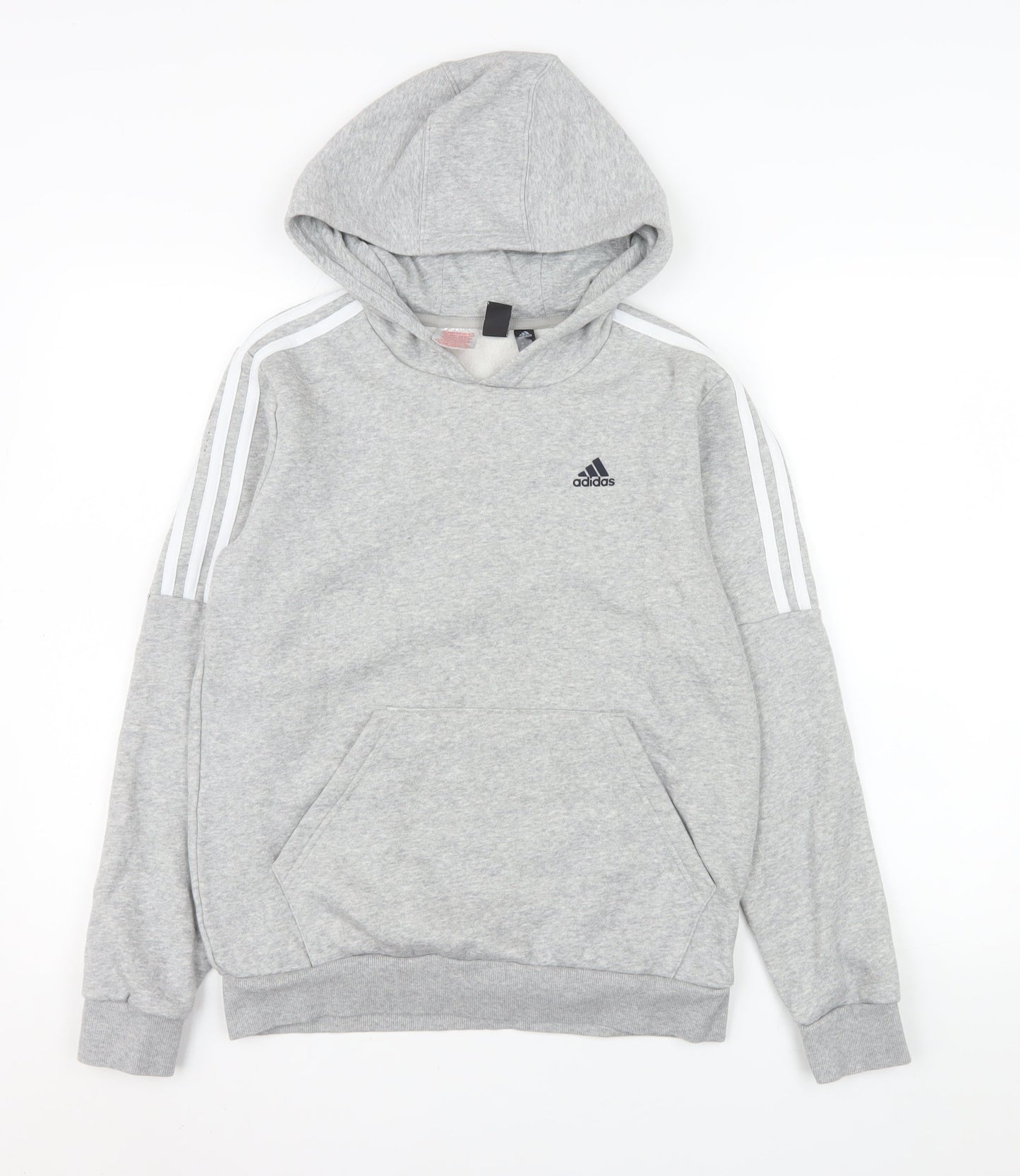 Girls UK Size 13-14 Years adidas Grey Pullover Hoodie