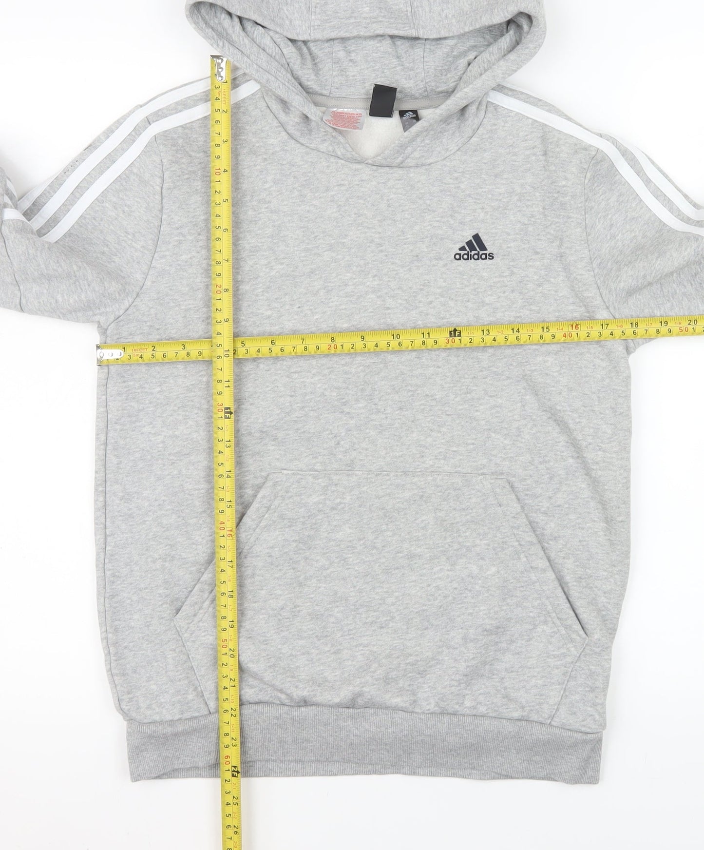Girls UK Size 13-14 Years adidas Grey Pullover Hoodie
