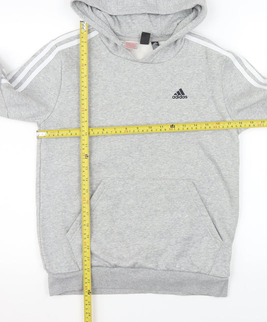 Girls UK Size 13-14 Years adidas Grey Pullover Hoodie