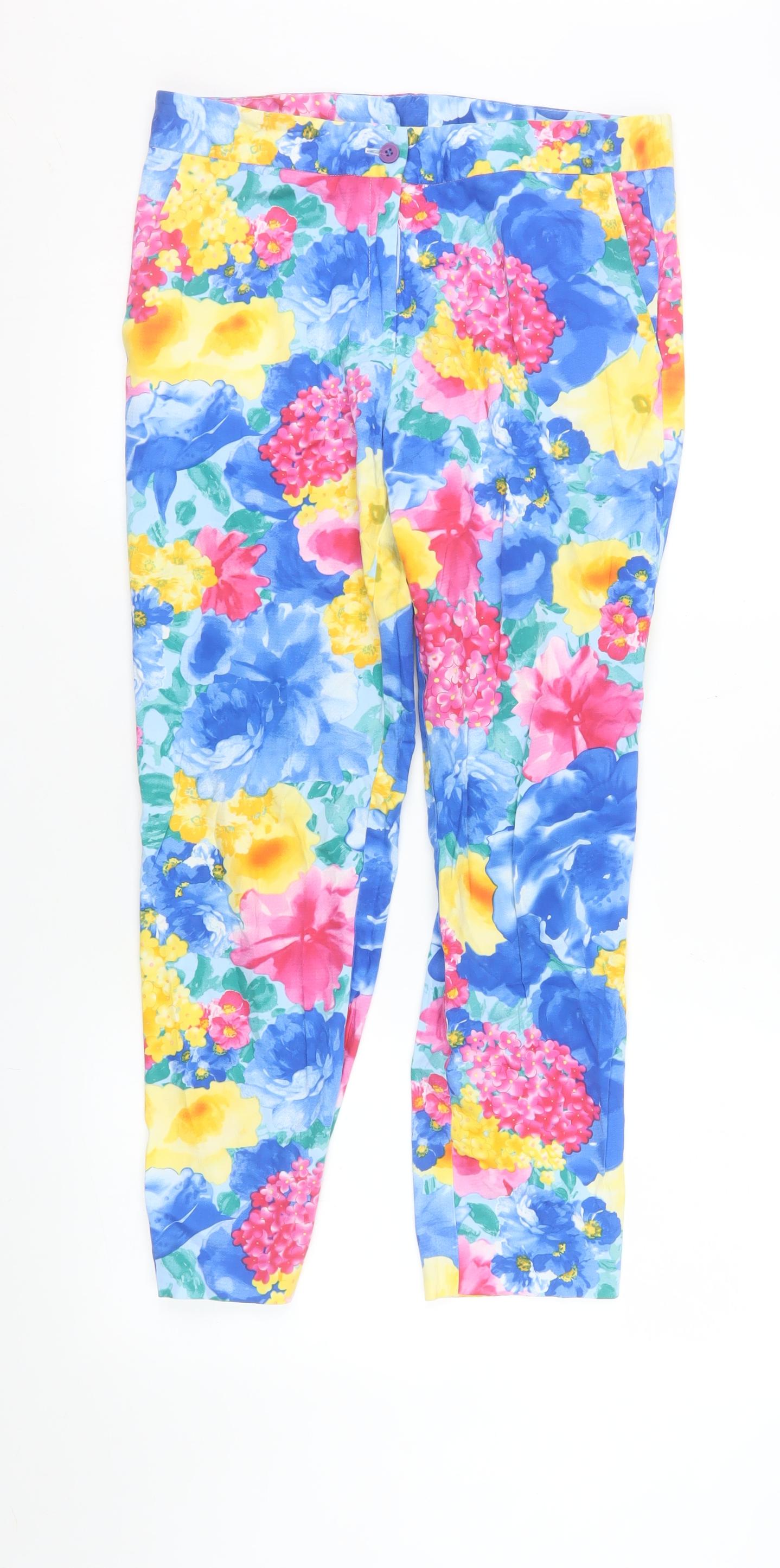 Womens UK Size 10 Gerard Regular Fit Ankle Multicoloured Trousers