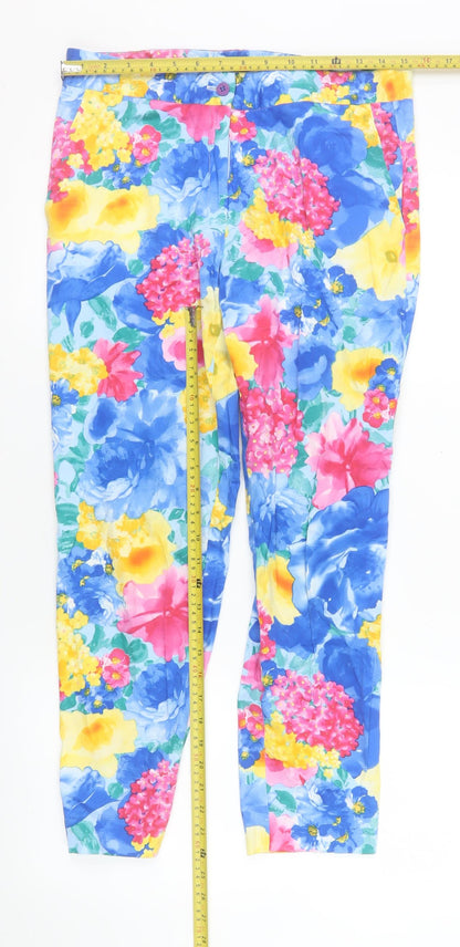 Womens UK Size 10 Gerard Regular Fit Ankle Multicoloured Trousers