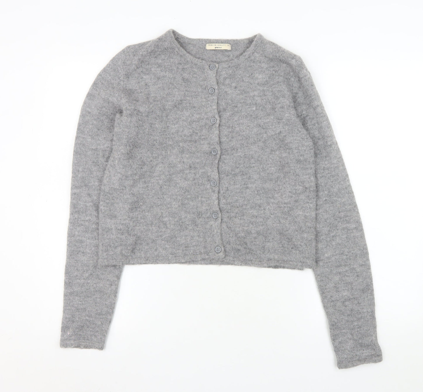 Womens UK Size XS Gina Tricot Grey Cardigan Jumper