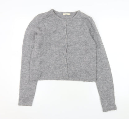Womens UK Size XS Gina Tricot Grey Cardigan Jumper